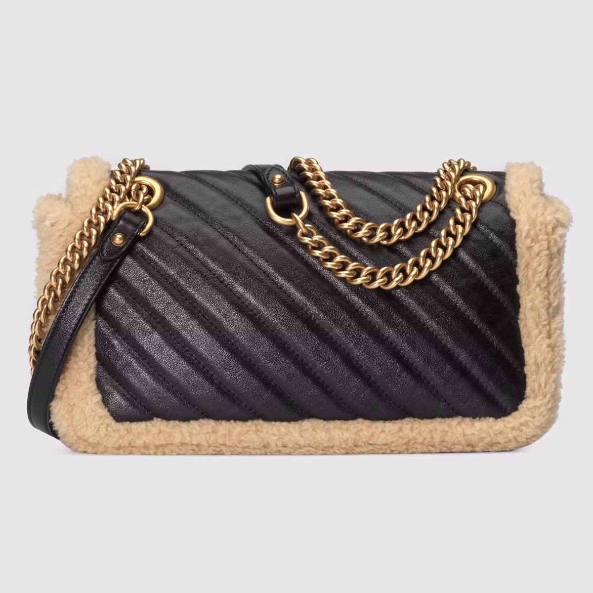 GG Marmont small shoulder bag with wool trim - Image 8