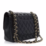 Caviar Quilted Jumbo Double Flap Black - Image 3