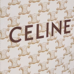MINI VERTICAL CABAS IN TRIOMPHE CANVAS AND CALFSKIN WITH CELINE PRINT WHITE - Image 4