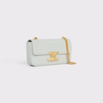 CHAIN SHOULDER BAG TRIOMPHE IN SHINY CALFSKIN JADE - Image 2