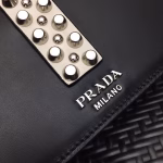 Prada Elektra Shoulder Bag In Black Calfskin - Image 8