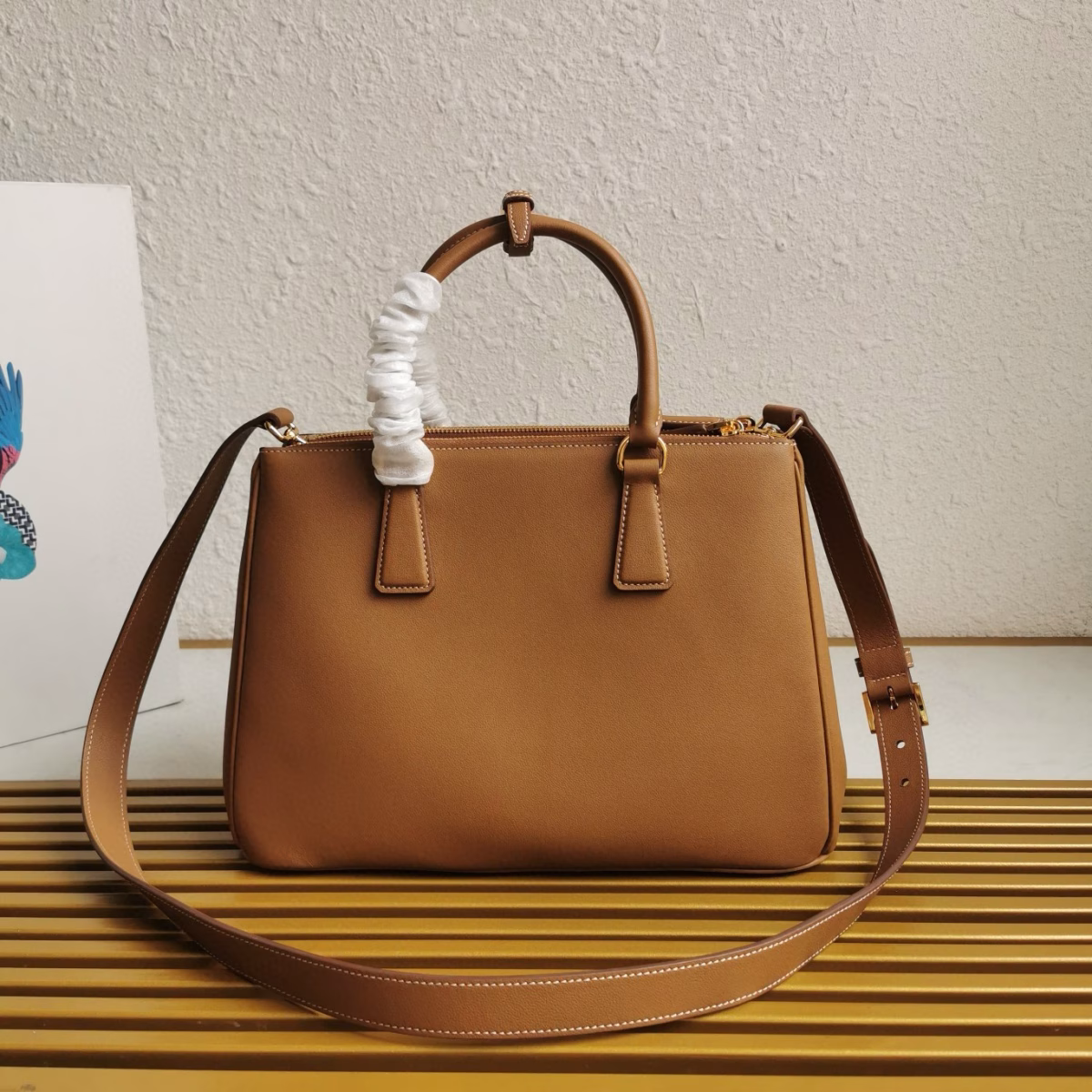 Prada Galleria Large Tote Bag in Brown Calfskin - Image 2