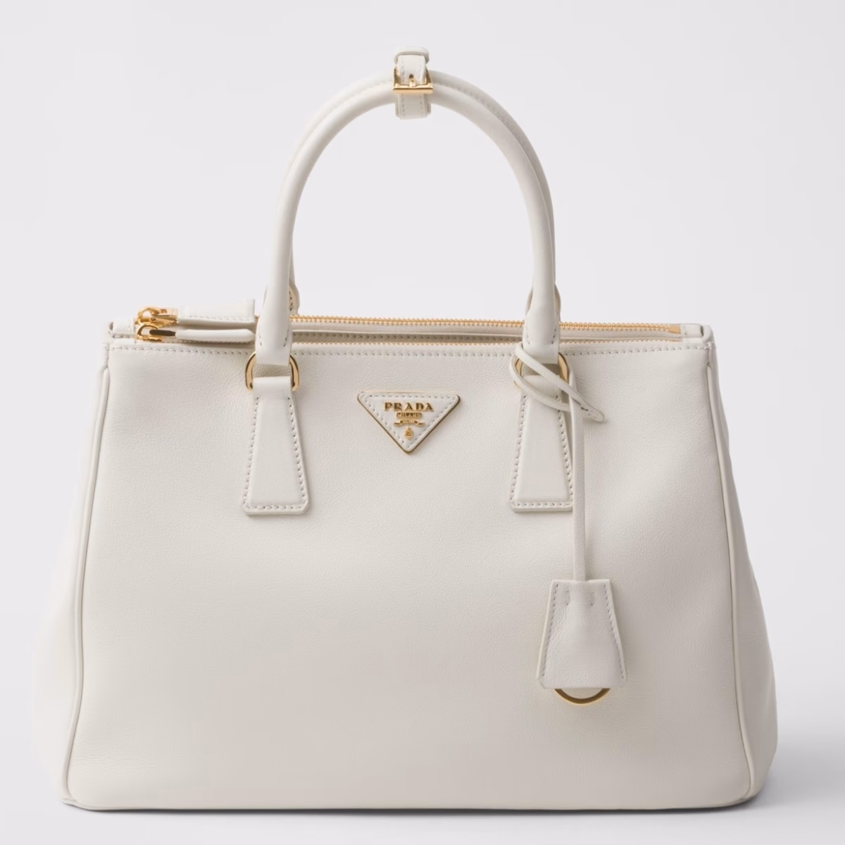 Prada Galleria Large Tote Bag in White Calfskin - Image 1
