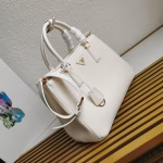 Prada Galleria Large Tote Bag in White Calfskin - Image 7