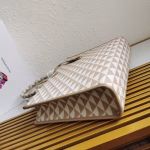 Prada Symbole Small Bag in Beige and White Jacquard Fabric - Image 7