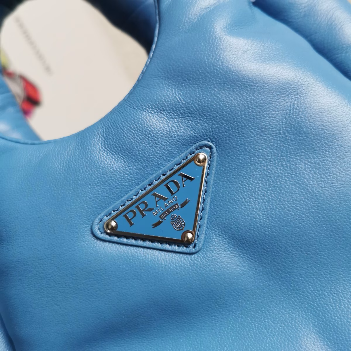 Prada Small Top-handle Bag in Blue Nappa Leather - Image 2
