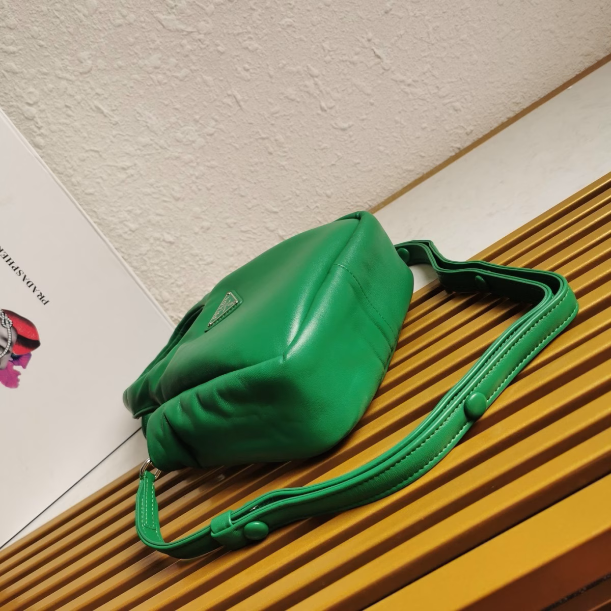 Prada Small Top-handle Bag in Green Nappa Leather - Image 8