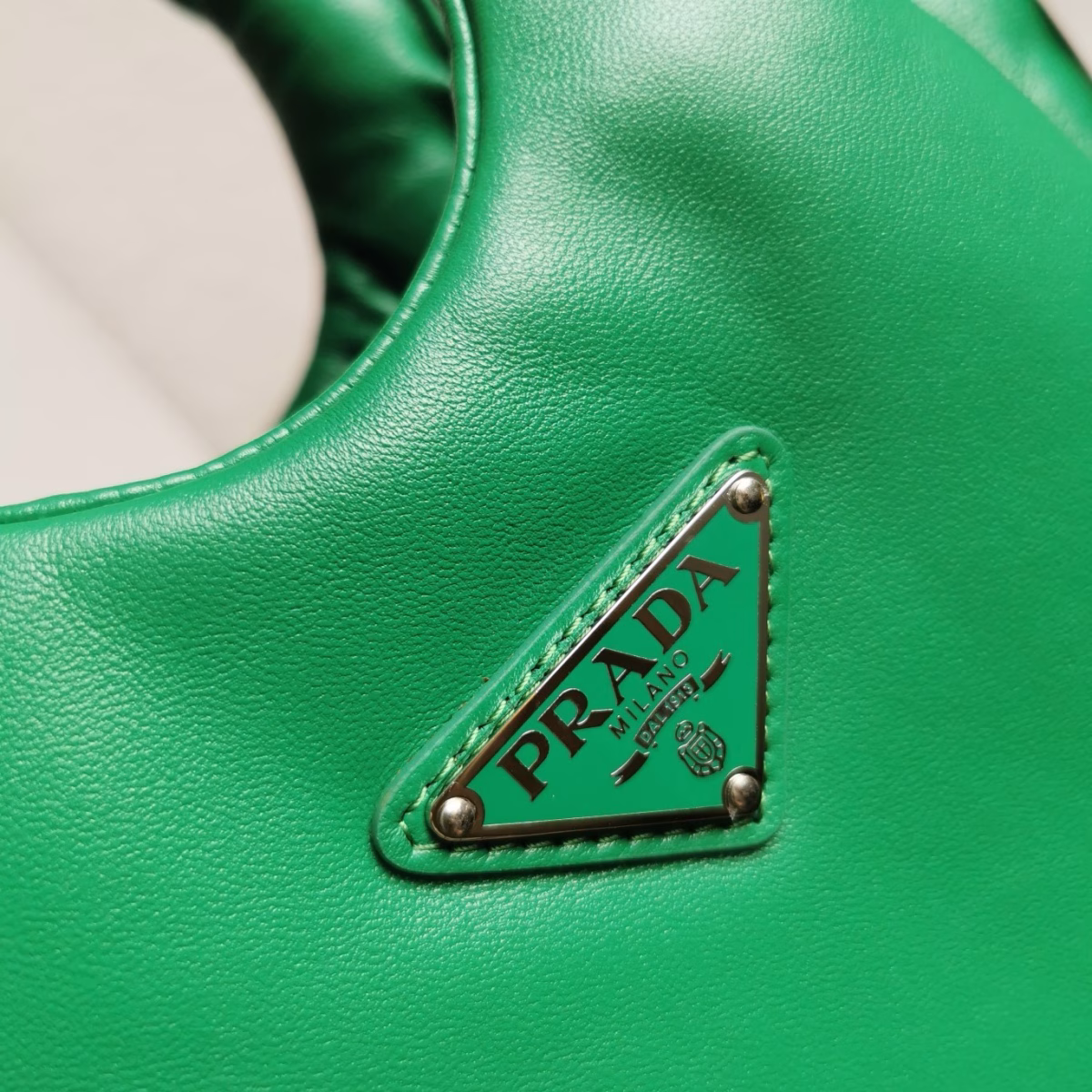 Prada Small Top-handle Bag in Green Nappa Leather - Image 4