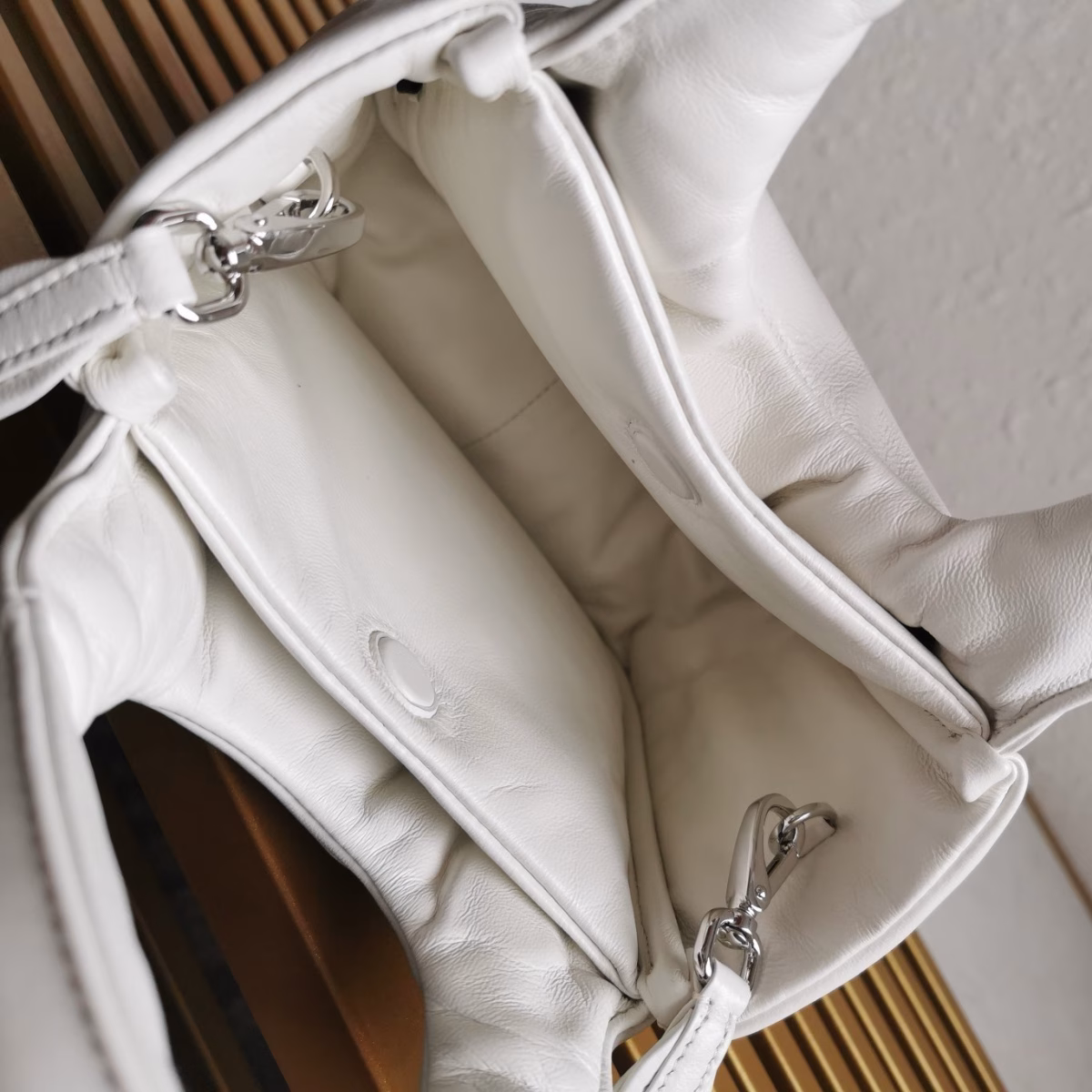 Prada Small Top-handle Bag in White Nappa Leather - Image 6