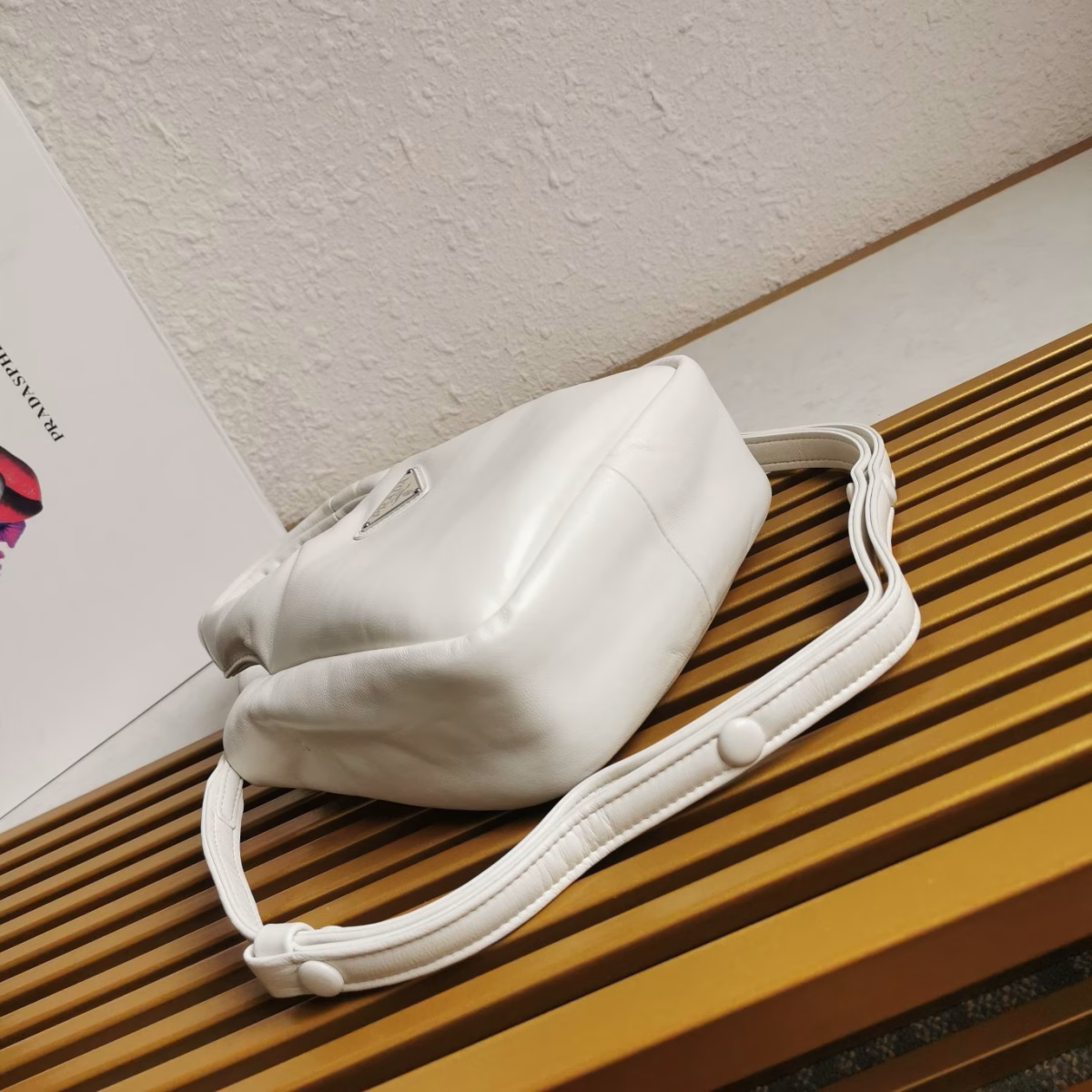 Prada Small Top-handle Bag in White Nappa Leather - Image 7