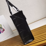 Prada Symbole Large Bag with Topstitching in Black Leather - Image 5