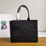 Prada Symbole Medium Bag with Topstitching in Black Leather - Image 3