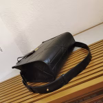 Prada Symbole Small Bag with Topstitching in Black Leather - Image 8