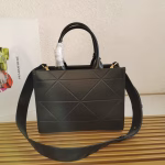 Prada Symbole Small Bag with Topstitching in Black Leather - Image 9