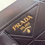 Prada Symbole Small Bag with Topstitching in Black Leather - Image 5