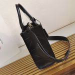 Prada Symbole Small Bag with Topstitching in Black Leather - Image 10