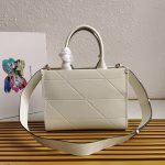 Prada Symbole Small Bag with Topstitching in White Leather - Image 9