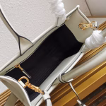 Prada Symbole Small Bag with Topstitching in White Leather - Image 3