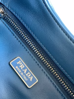 Prada Moon Bag in Blue Padded Nappa Leather - Image 5