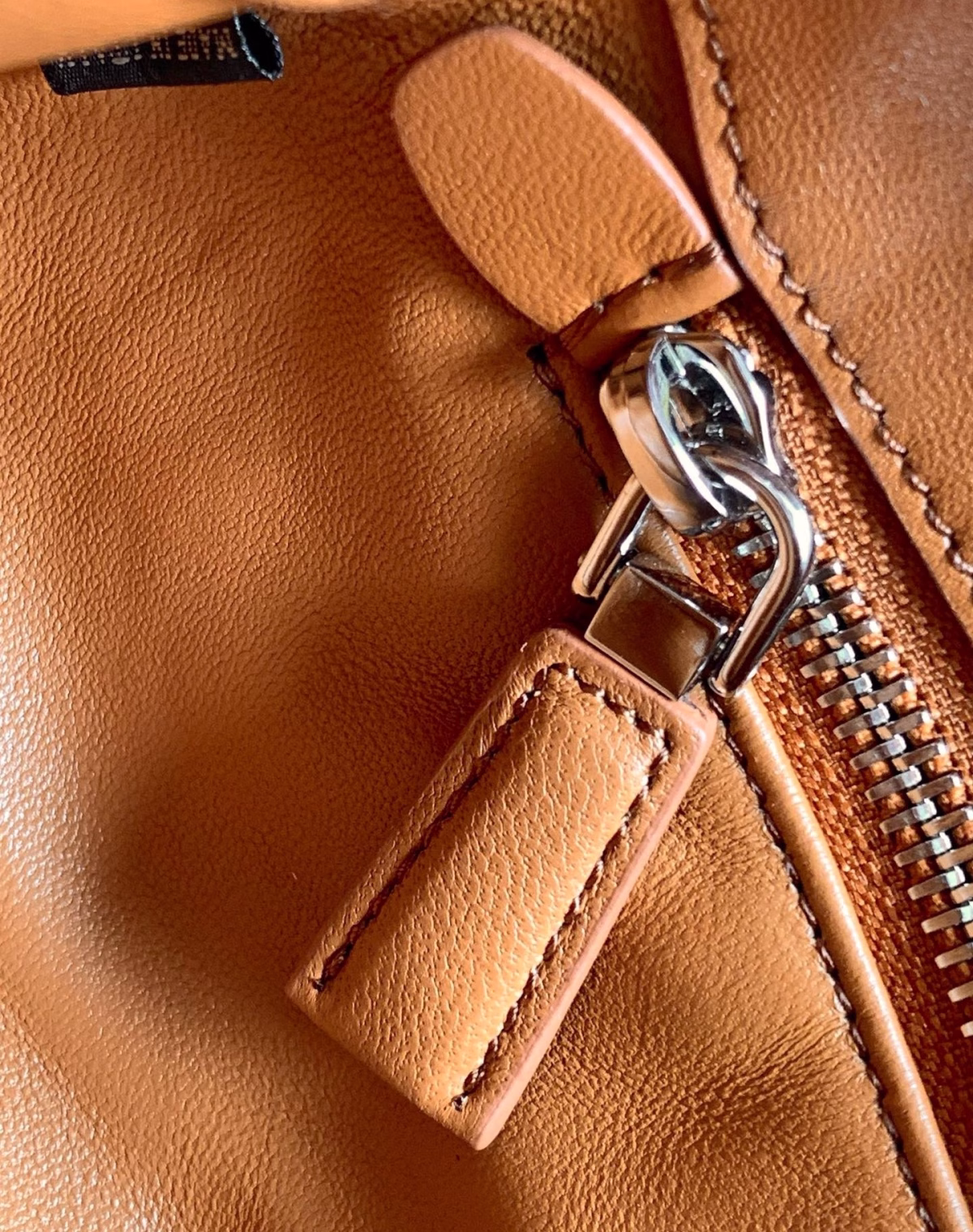Prada Moon Bag in Caramel Padded Nappa Leather - Image 3