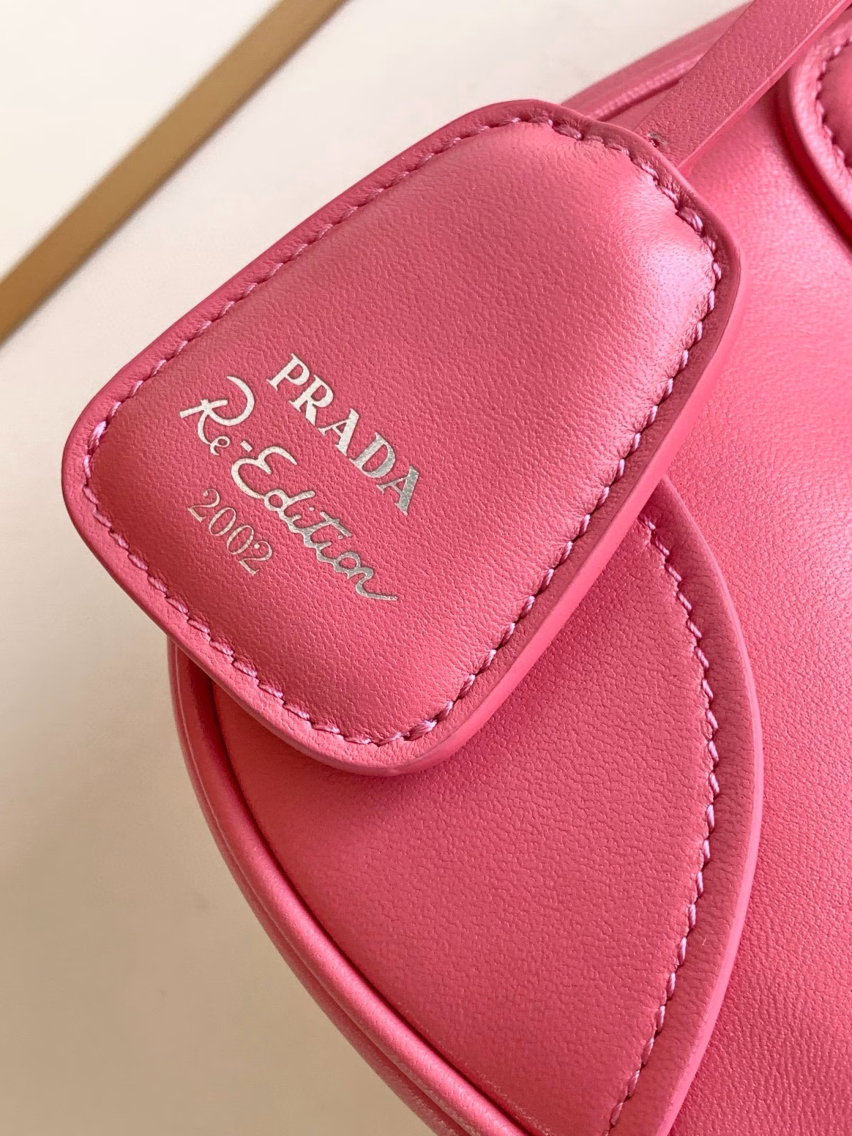 Prada Moon Bag in Pink Padded Nappa Leather - Image 4