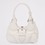 Prada Moon Bag in White Padded Nappa Leather