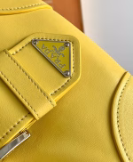 Prada Moon Bag in Yellow Padded Nappa Leather - Image 4