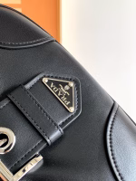 Prada Moon Bag in Black Re-Nylon and Leather - Image 5