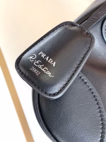 Prada Moon Bag in Black Re-Nylon and Leather - Image 3