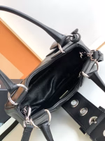 Prada Moon Bag in Black Re-Nylon and Leather - Image 2