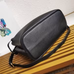 Prada Buckle Medium Bag with Double Belt in Black Leather - Image 10