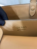 Prada Buckle Small Bag with Double Belt in Brown Leather - Image 2