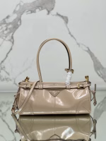 Prada Medium Tote Bag in Beige Soft Leather - Image 5