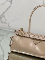 Prada Medium Tote Bag in Beige Soft Leather - Image 2