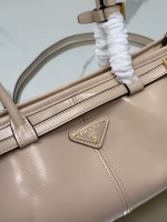 Prada Medium Tote Bag in Beige Soft Leather - Image 6