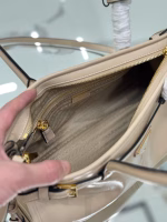 Prada Medium Tote Bag in Beige Soft Leather - Image 9