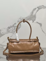 Prada Medium Tote Bag in Brown Soft Leather - Image 7