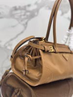 Prada Medium Tote Bag in Brown Soft Leather - Image 2