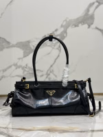 Prada Medium Tote Bag in Black Soft Leather - Image 6