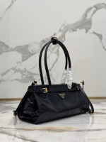 Prada Medium Tote Bag in Black Soft Leather - Image 8