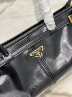 Prada Medium Tote Bag in Black Soft Leather - Image 10