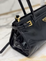 Prada Medium Tote Bag in Black Soft Leather - Image 2