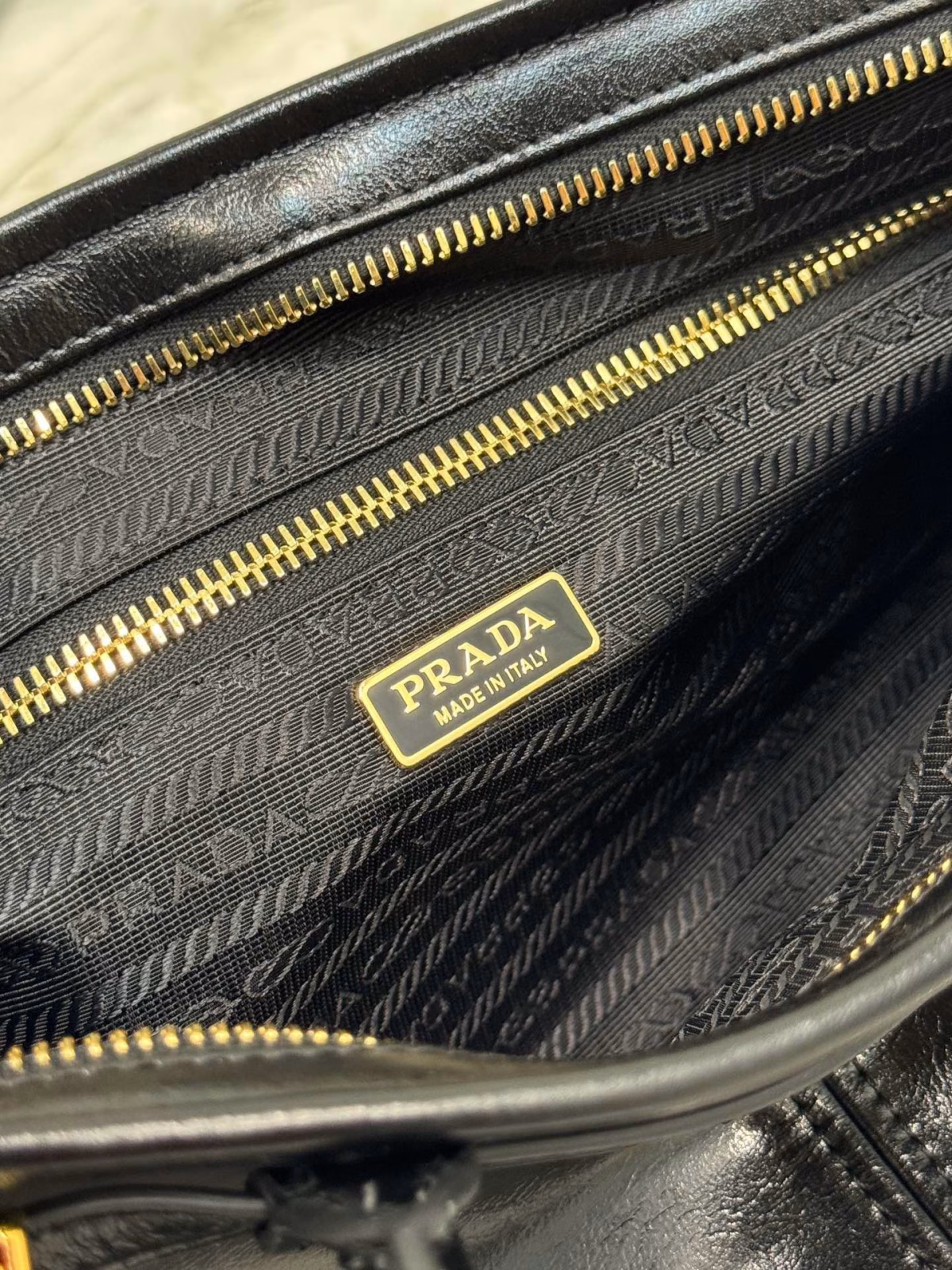 Prada Medium Tote Bag in Black Soft Leather - Image 5
