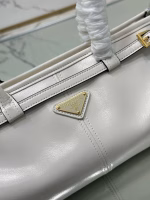 Prada Medium Tote Bag in Ivory Soft Leather - Image 10