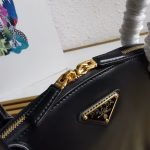 Prada Arque Shoulder Bag with Flap in Brown Leather - Image 5