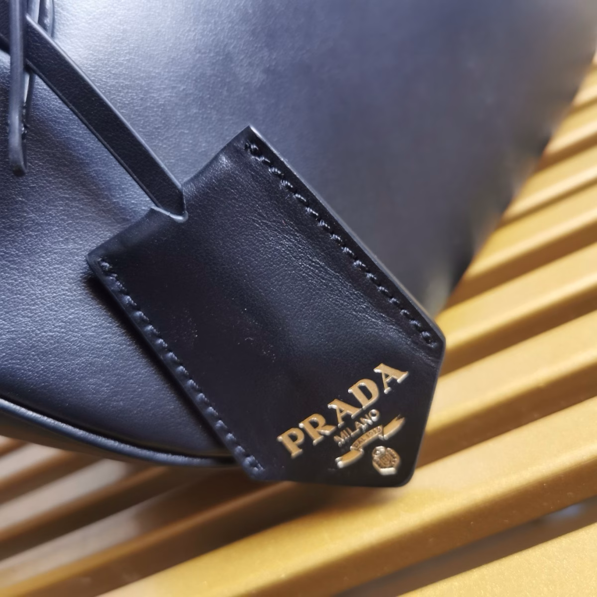 Prada Arque Shoulder Bag with Flap in Brown Leather - Image 10