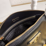 Prada Arque Shoulder Bag with Flap in Brown Leather - Image 4
