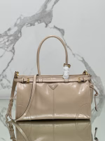 Prada Large Tote Bag in Beige Soft Leather - Image 6
