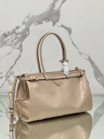 Prada Large Tote Bag in Beige Soft Leather - Image 7