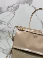 Prada Large Tote Bag in Beige Soft Leather - Image 2